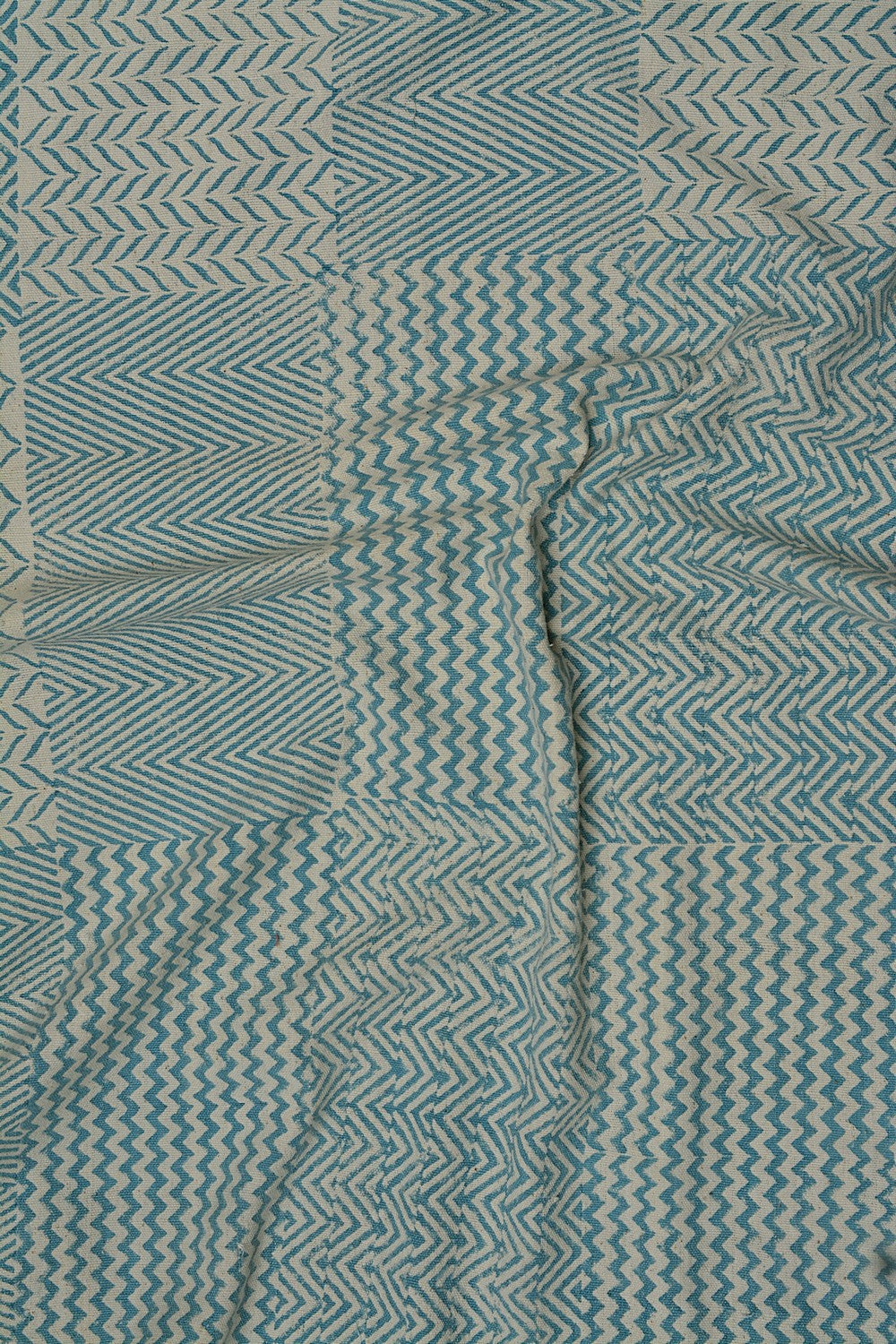 Block-Printed Khadi Bedsheet - Tiles