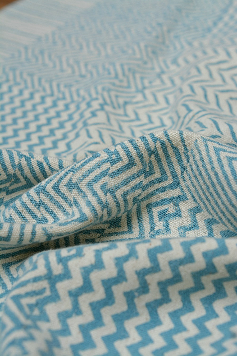 Block-Printed Khadi Bedsheet - Tiles
