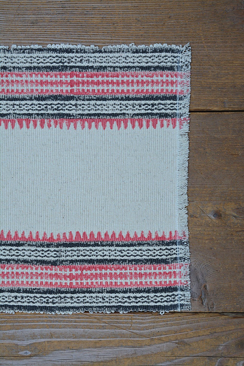 Block Printed Table Placemats - Black and Rose - metaphorracha