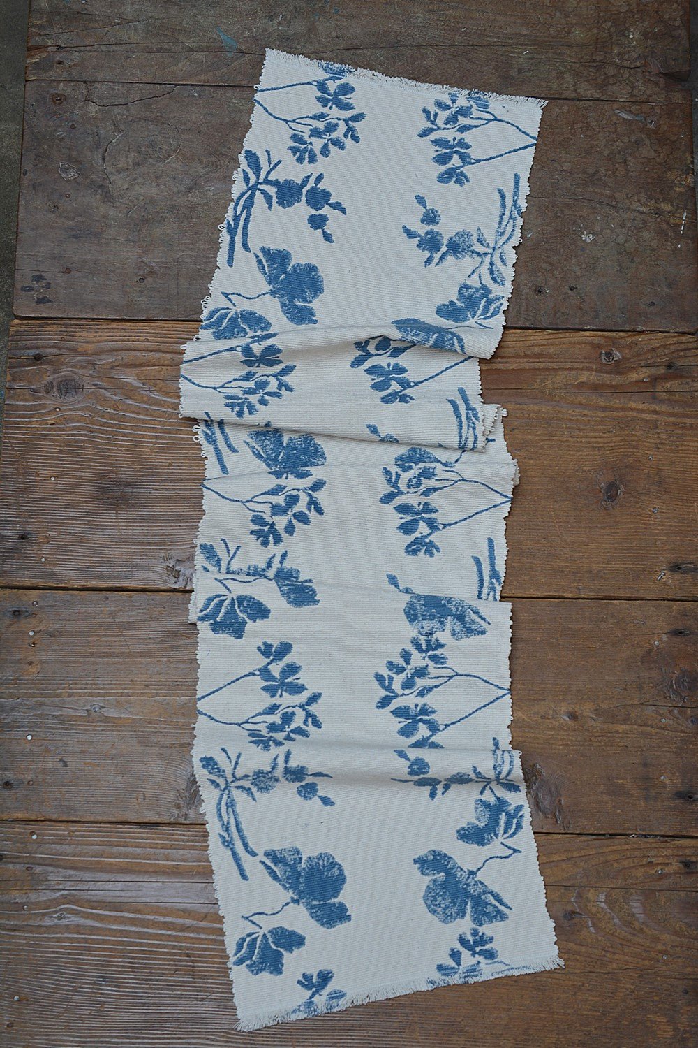 Block Printed Table Runner - Fiji Blue - metaphorracha