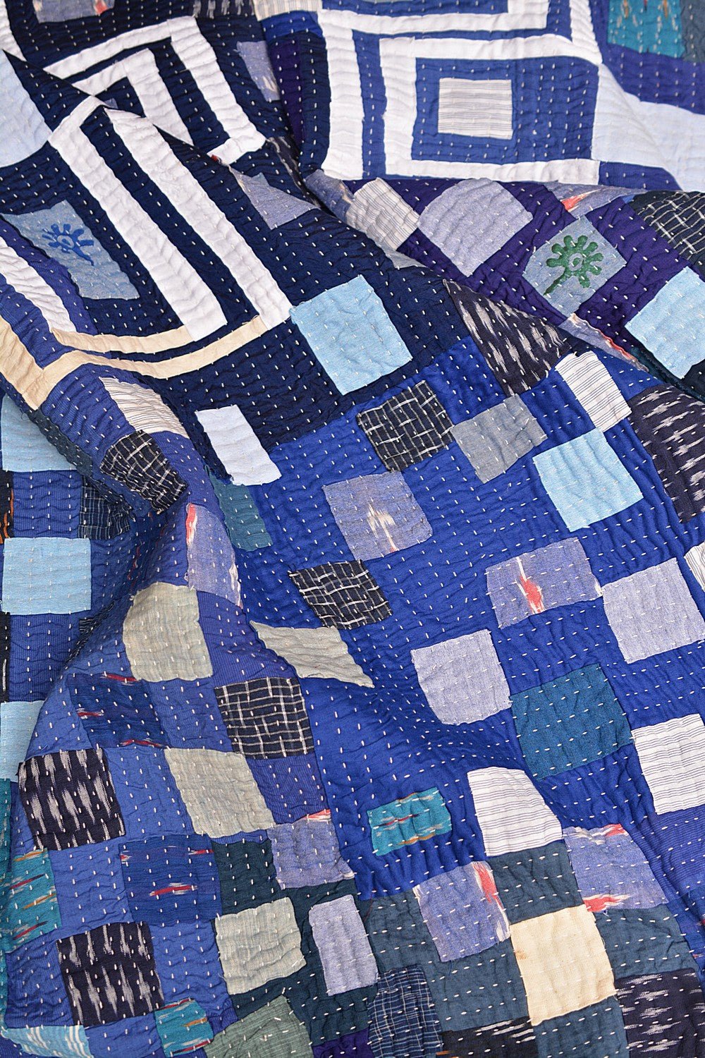 Karnataka Kowdhi – Azul - 63” x 85” - metaphorracha