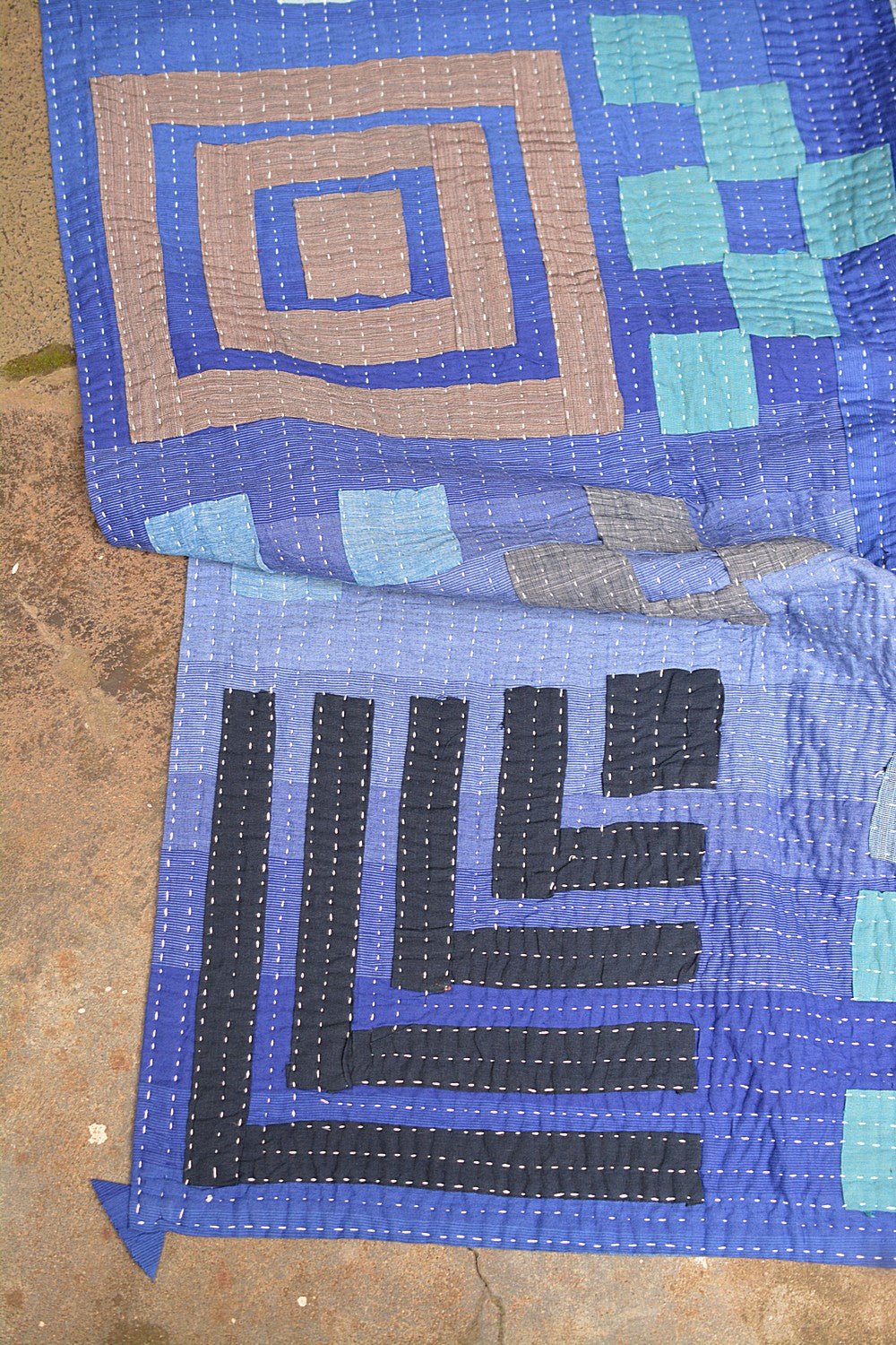 Karnataka Kowdhi – Blau - 60” x 88” - metaphorracha