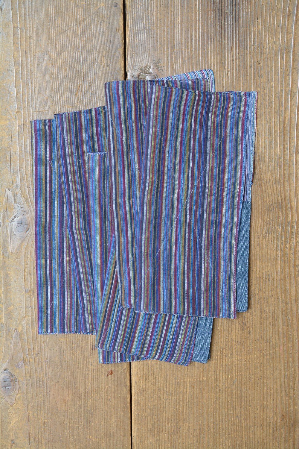Khadi Cutlery Holder Set - Blue - metaphorracha