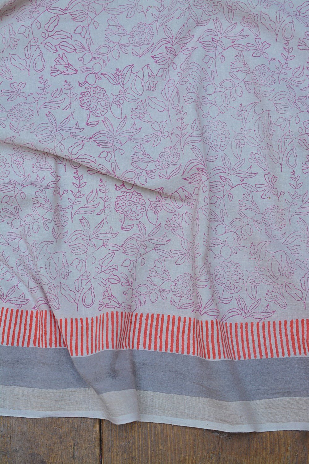Khadi Saree - Printed Botanical - metaphorracha