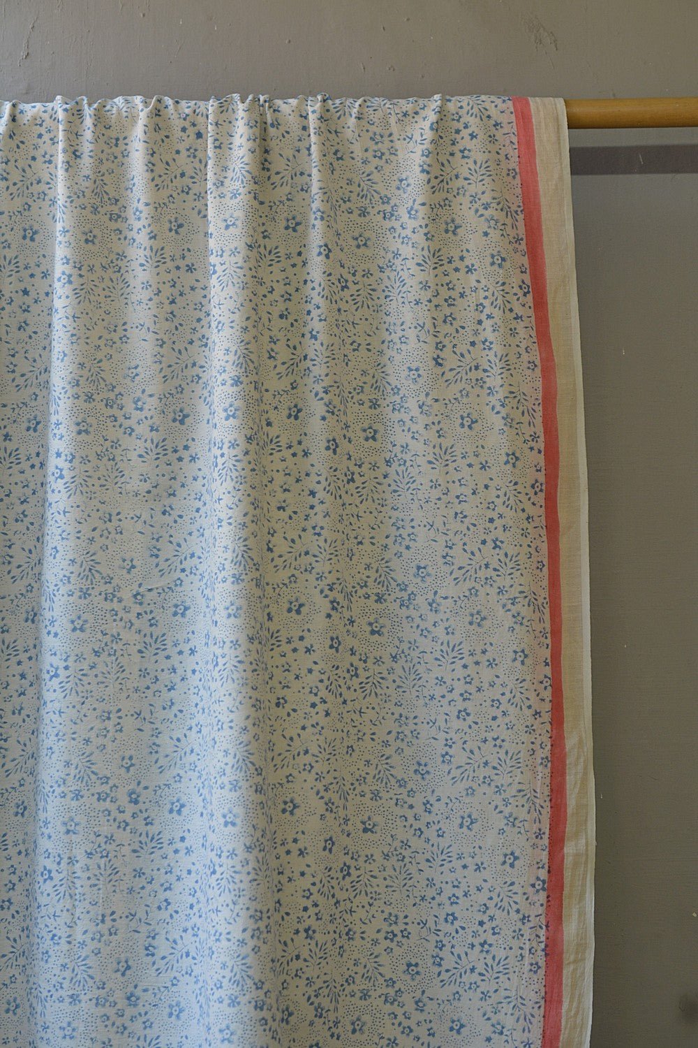 Khadi Saree - Printed Forget - me - nots - metaphorracha