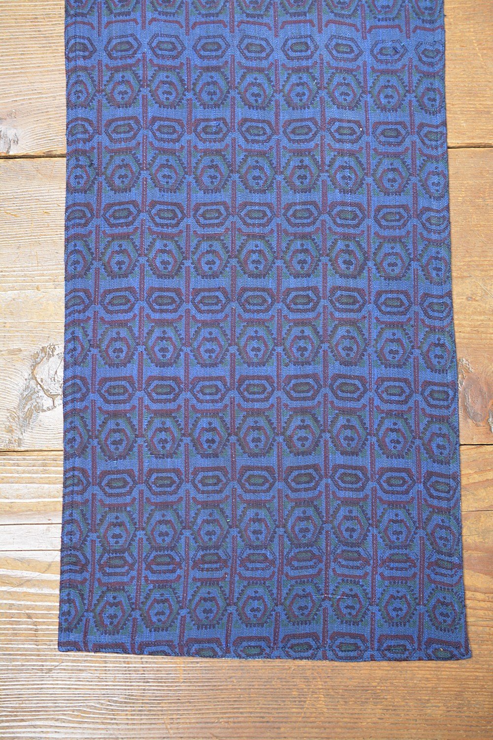 Khadi Table Runner - Printed & Quilted - metaphorracha