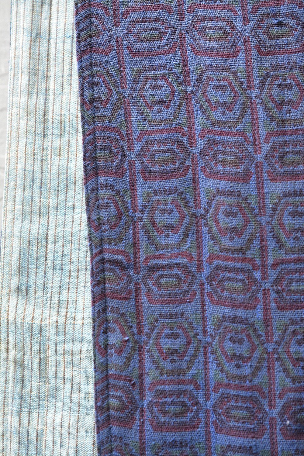 Khadi Table Runner - Printed & Quilted - metaphorracha