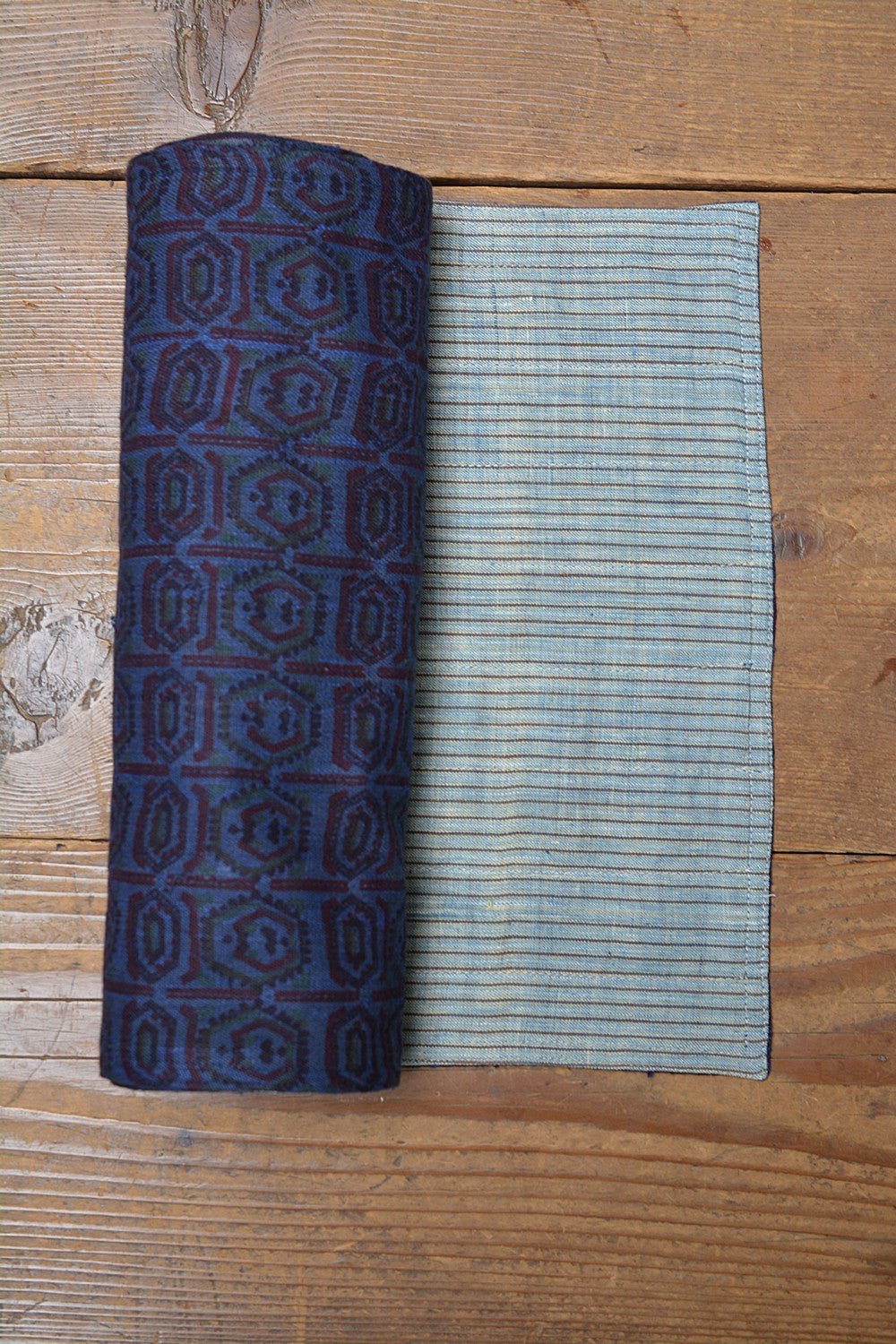 Khadi Table Runner - Printed & Quilted - metaphorracha