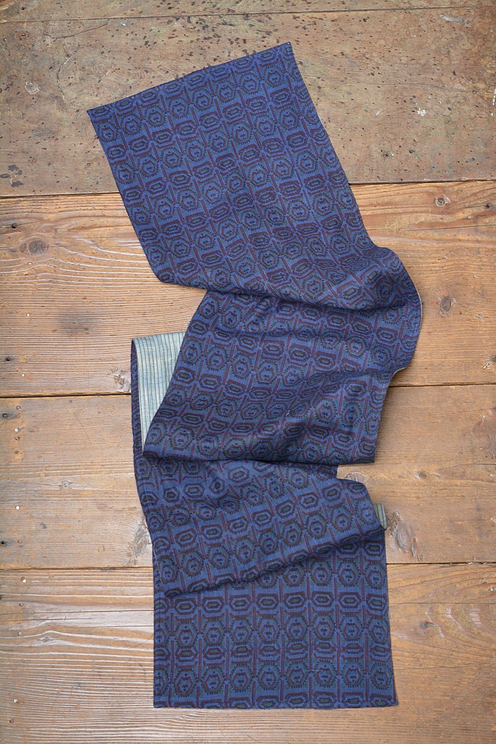 Khadi Table Runner - Printed & Quilted - metaphorracha