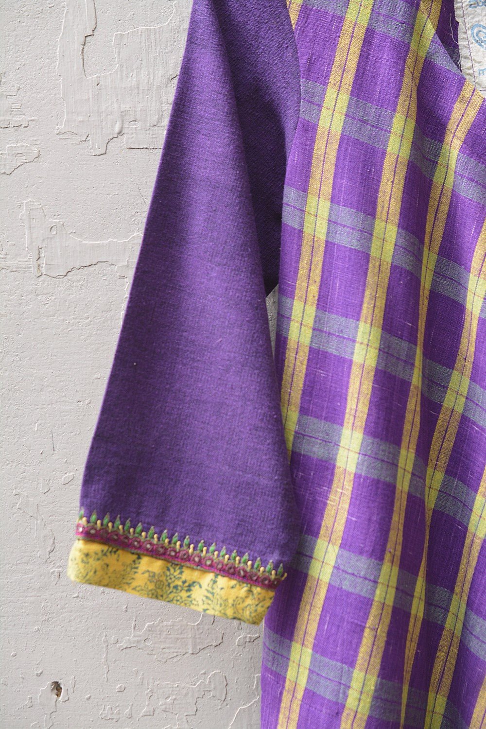Size S | Embroidered Khadi Kurta - metaphorracha