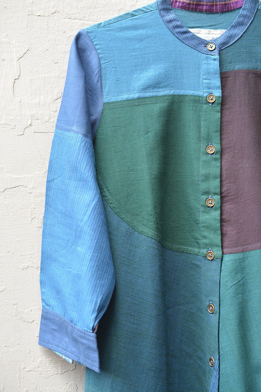 Size S | Upcycled Long Khadi Dress - metaphorracha