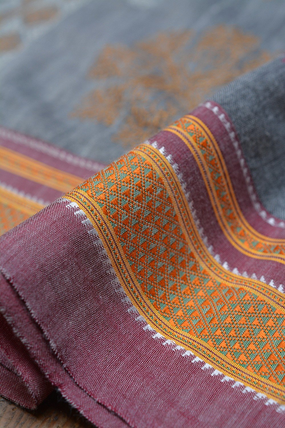 Kasuti Embroidered Karnataka Handloom Saree - Tikand. - metaphorracha