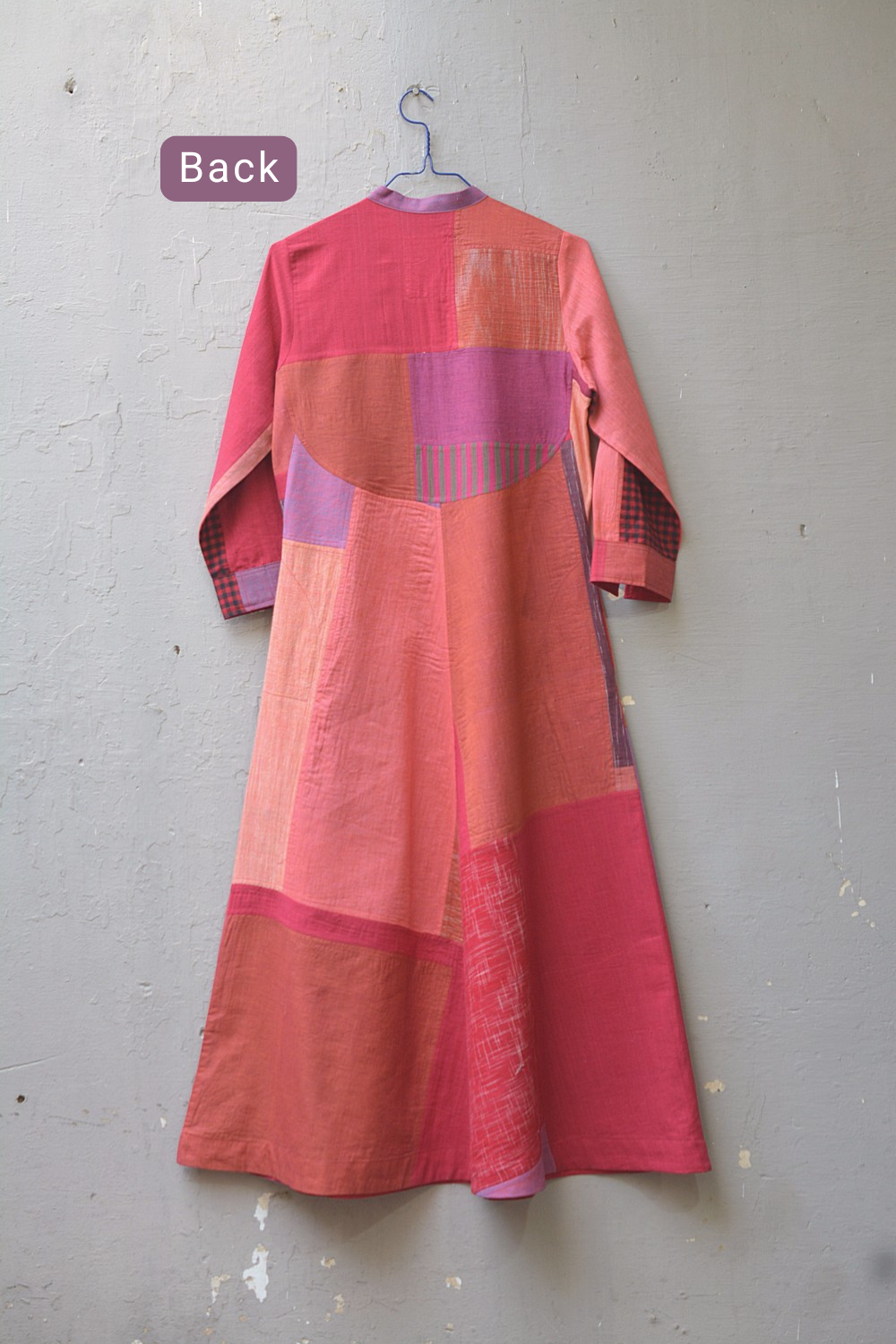 Upcycled Khadi Dress - Kempu