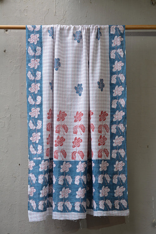 Block Printed Khadi Stole - Bloom