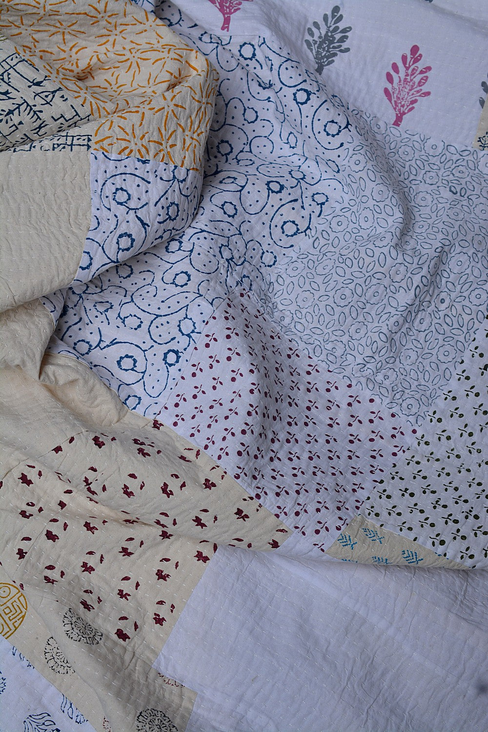 Abbey - Block Printed Quilt (88"x 104")