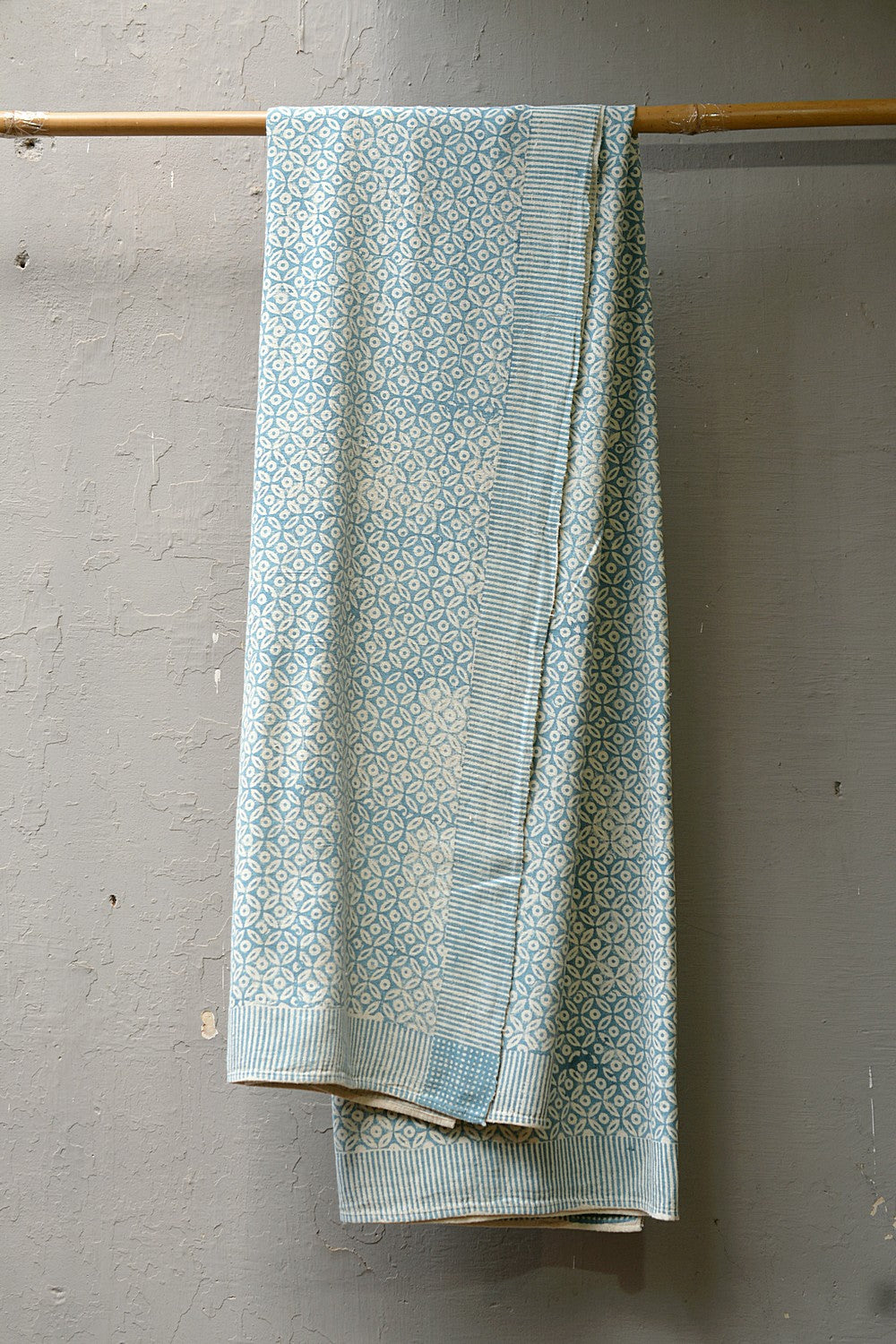 Block-Printed Khadi Bedsheet - Orb