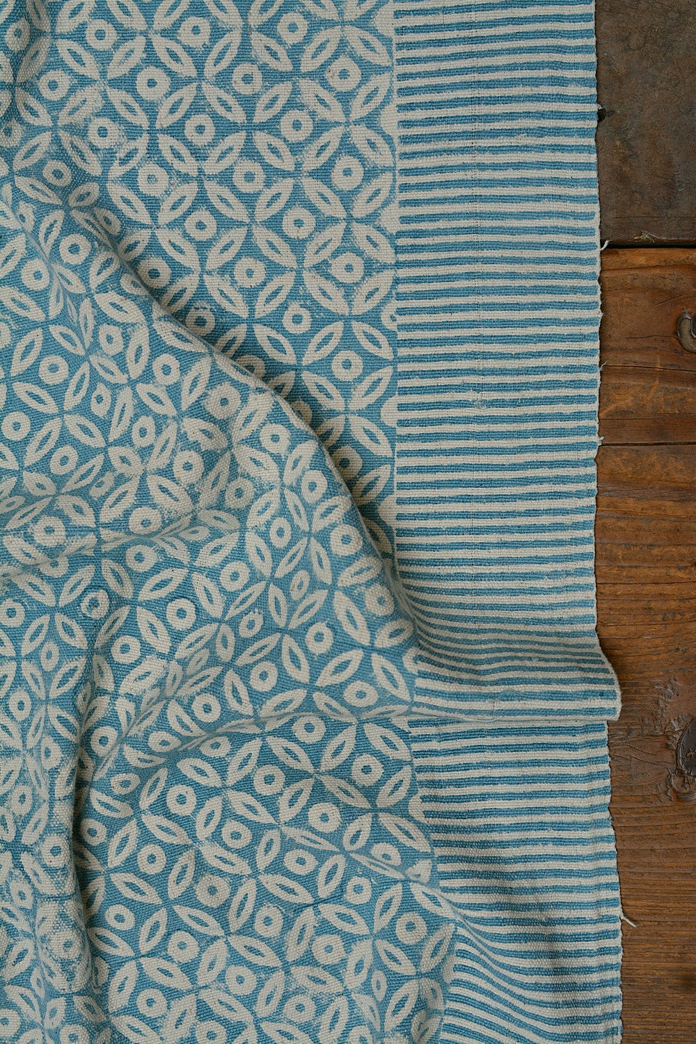 Block-Printed Khadi Bedsheet - Orb