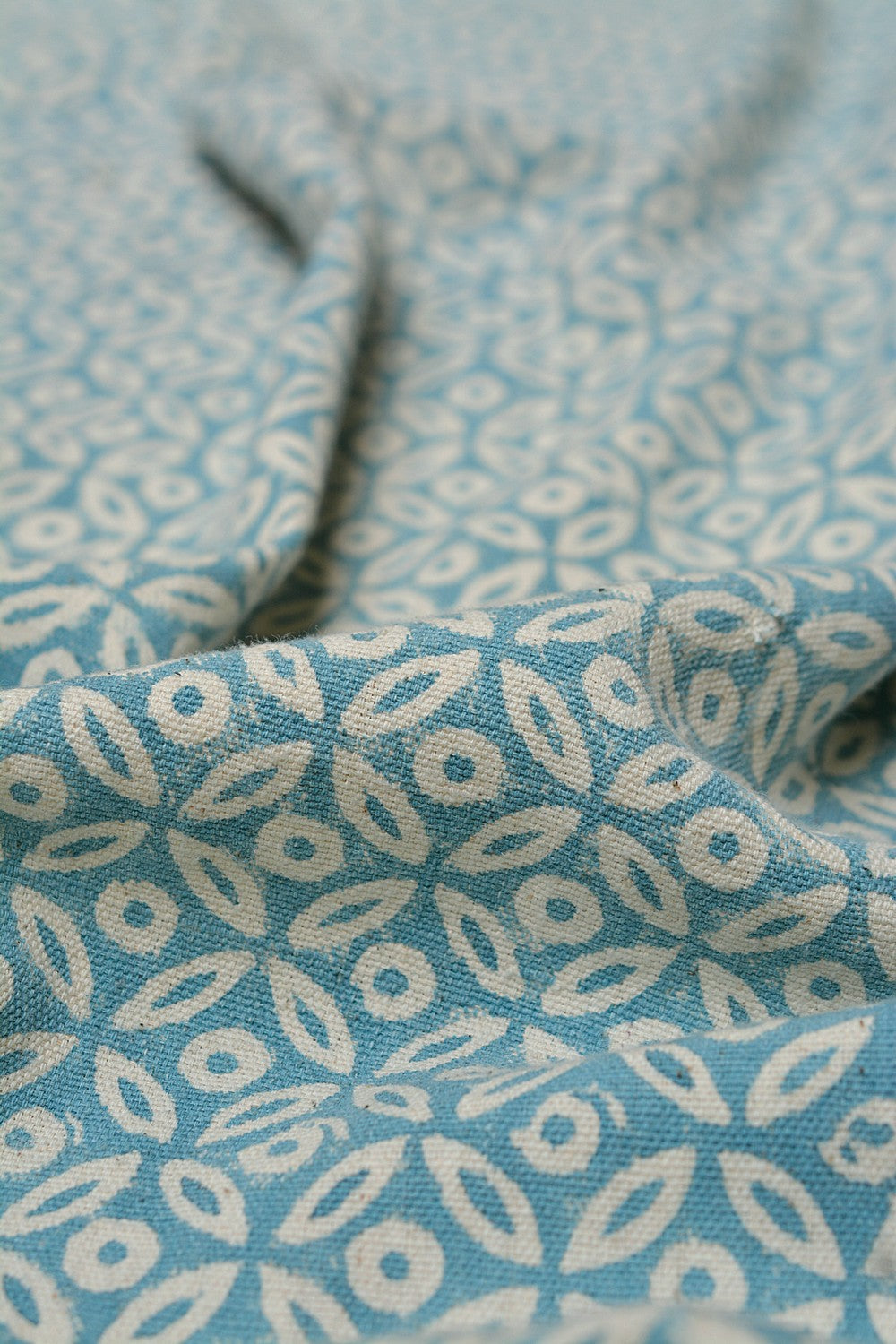 Block-Printed Khadi Bedsheet - Orb