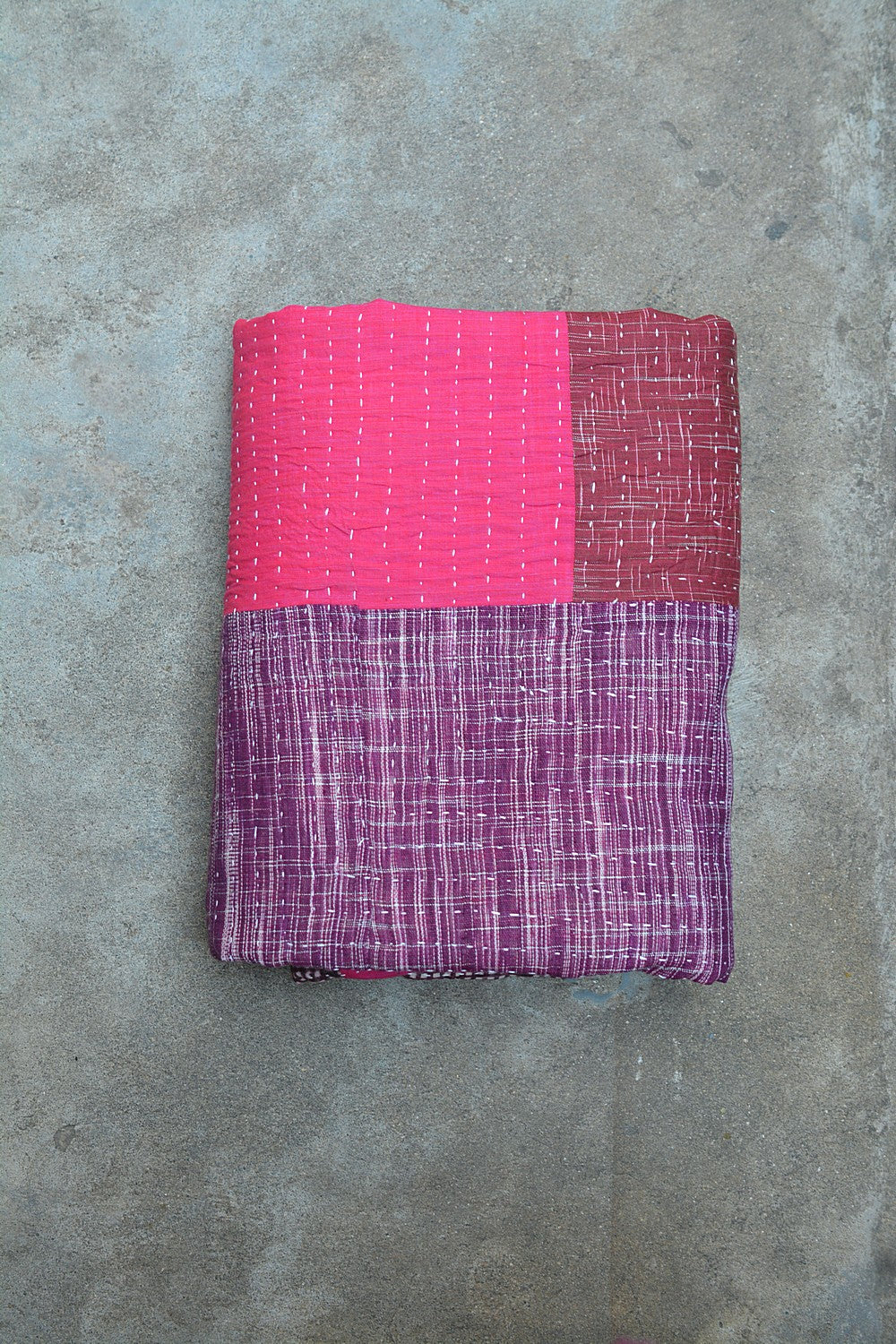 Hand-quilted Khadi Bedspread | Remnant | 62" x 95"