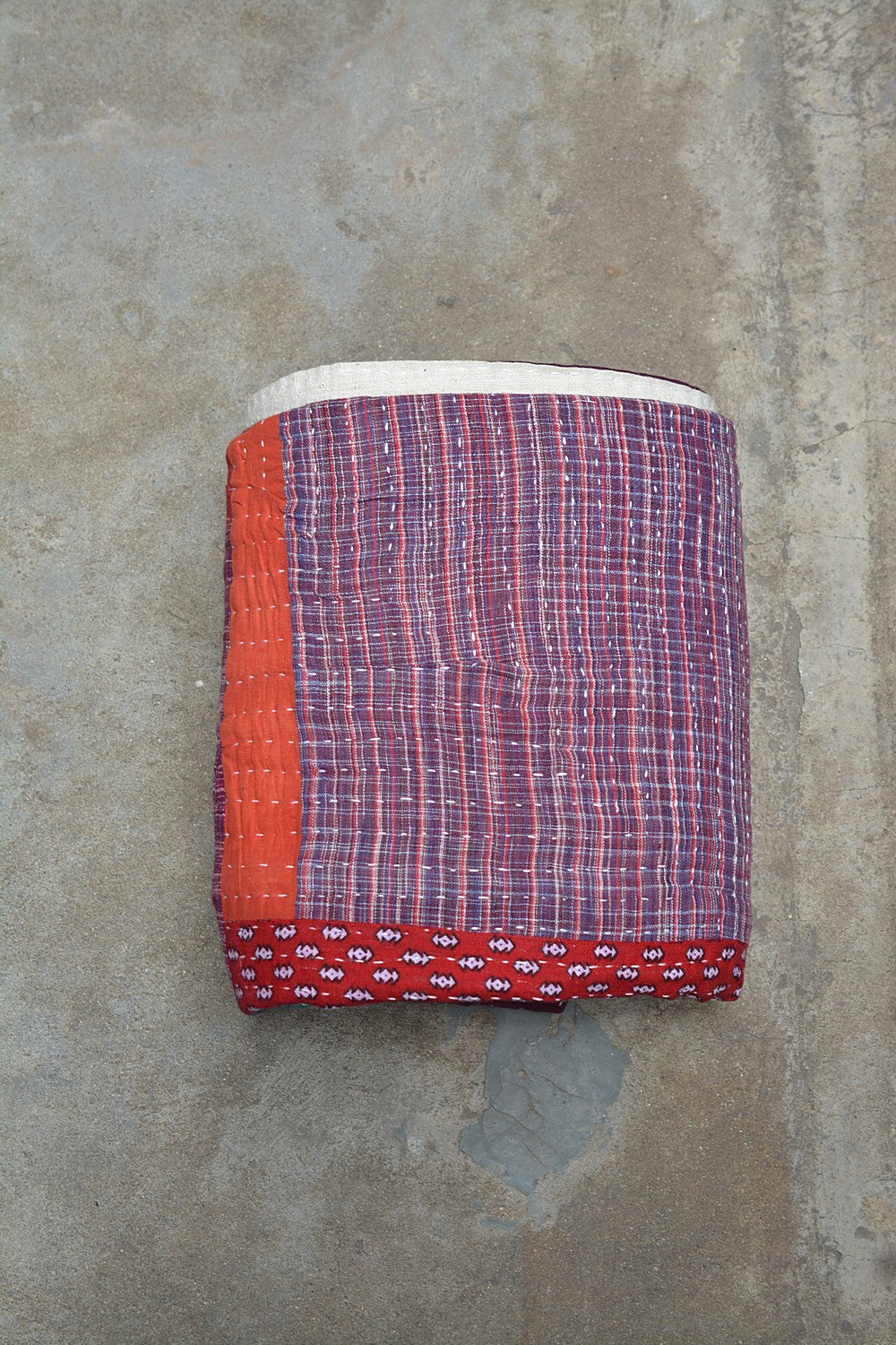Hand-Quilted Khadi Bedspread | Purpose | 88” x 108”