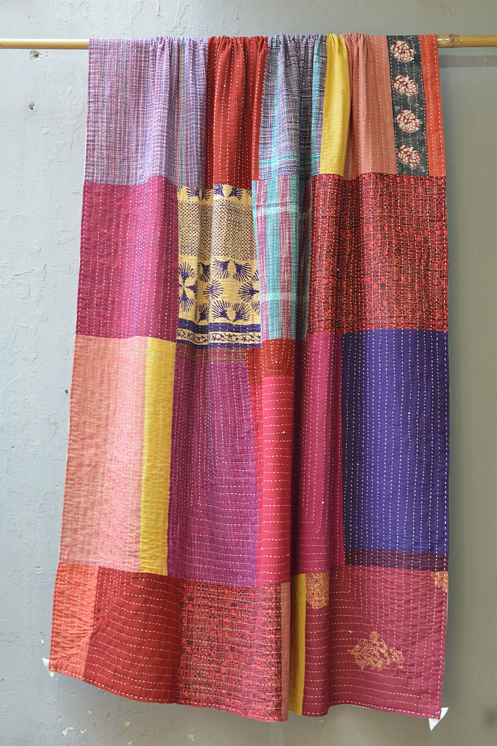 Hand-quilted Khadi Bedspread | Fold | 62" x 90"