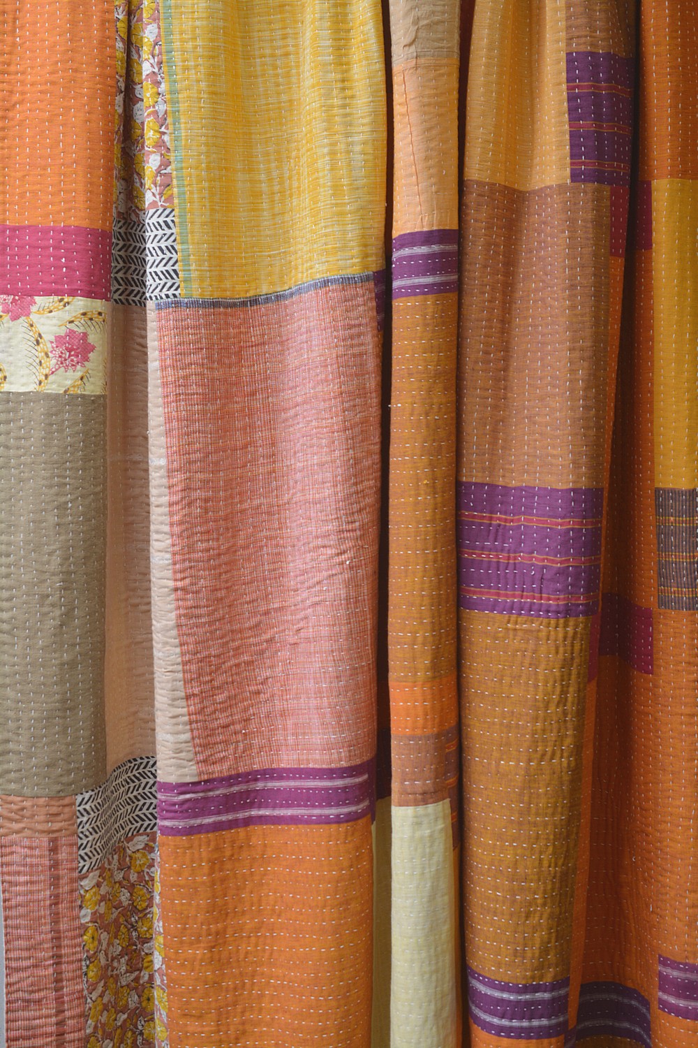 Hand-Quilted Khadi Bedspread | Purpose | 90” x 108”