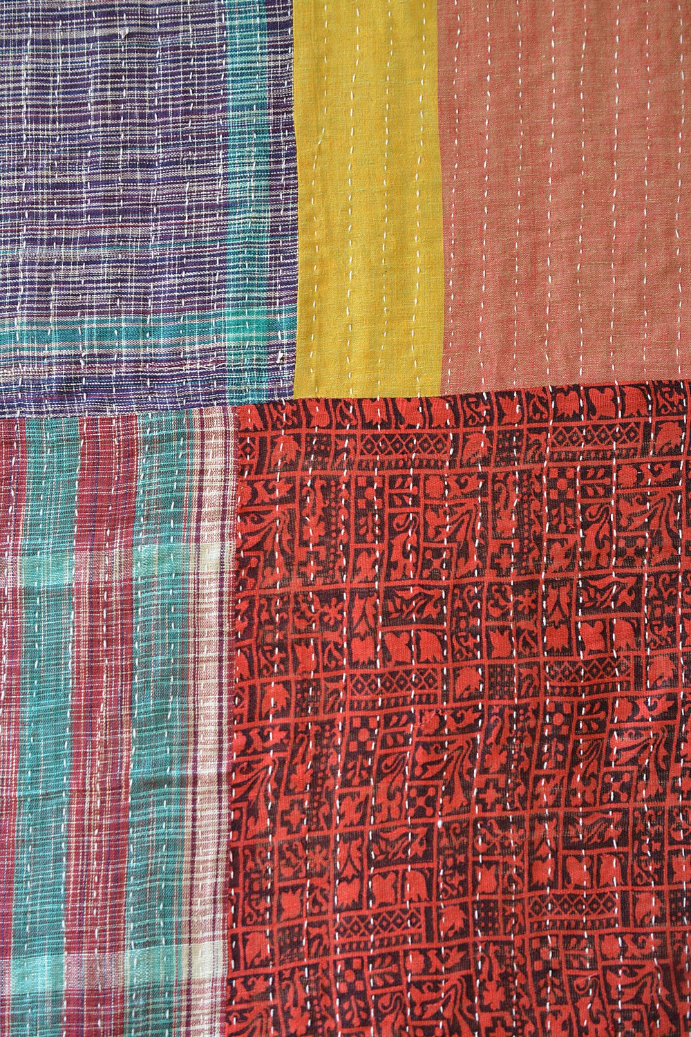 Hand-quilted Khadi Bedspread | Fold | 62" x 90"