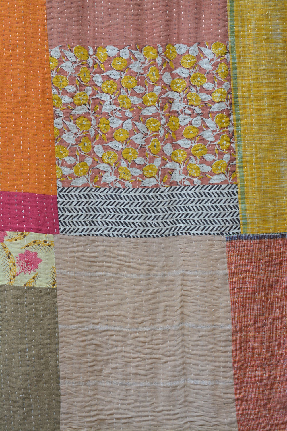 Hand-Quilted Khadi Bedspread | Purpose | 90” x 108”