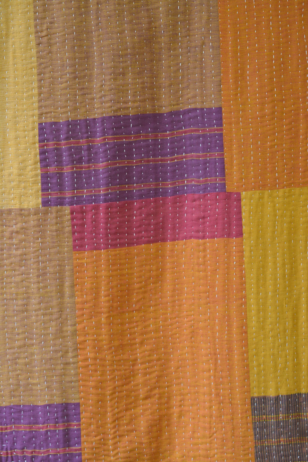 Hand-Quilted Khadi Bedspread | Purpose | 90” x 108”