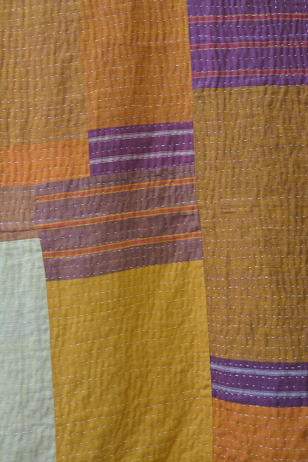 Hand-Quilted Khadi Bedspread | Purpose | 90” x 108”