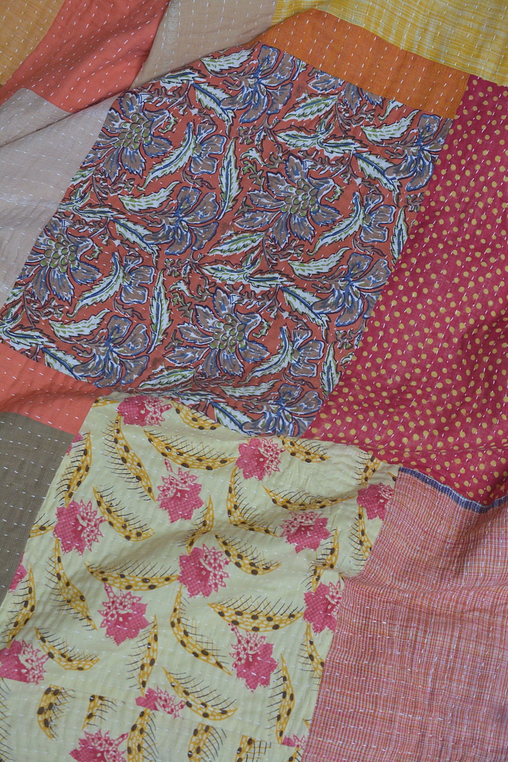 Hand-Quilted Khadi Bedspread | Purpose | 90” x 108”