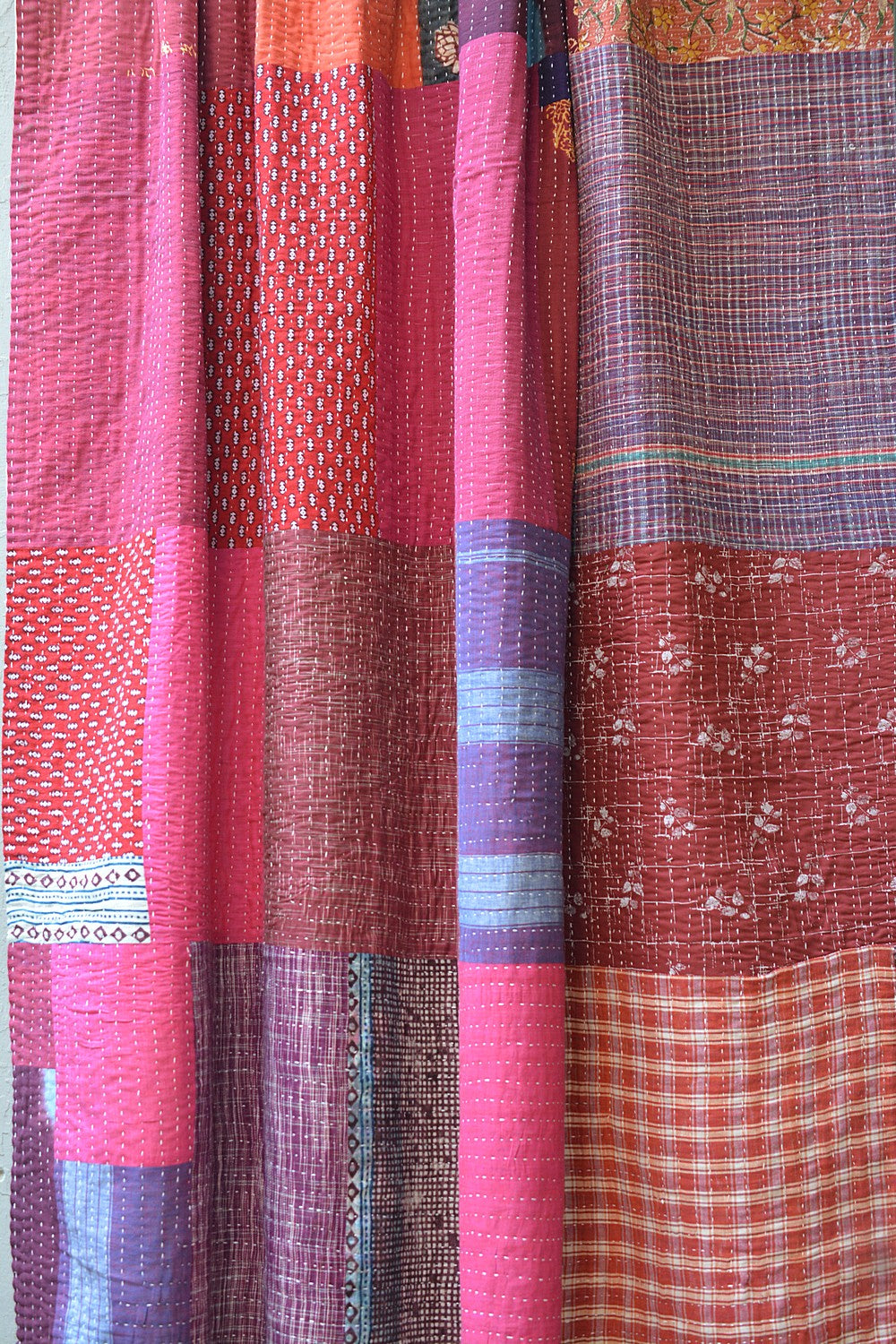 Hand-quilted Khadi Bedspread | Remnant | 62" x 95"