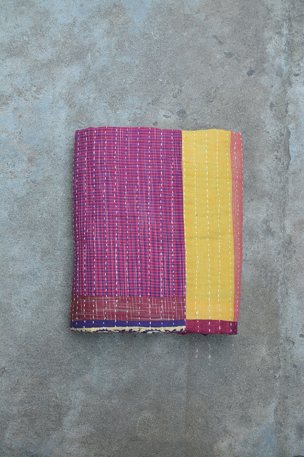 Hand-quilted Khadi Bedspread | Fold | 62" x 90"