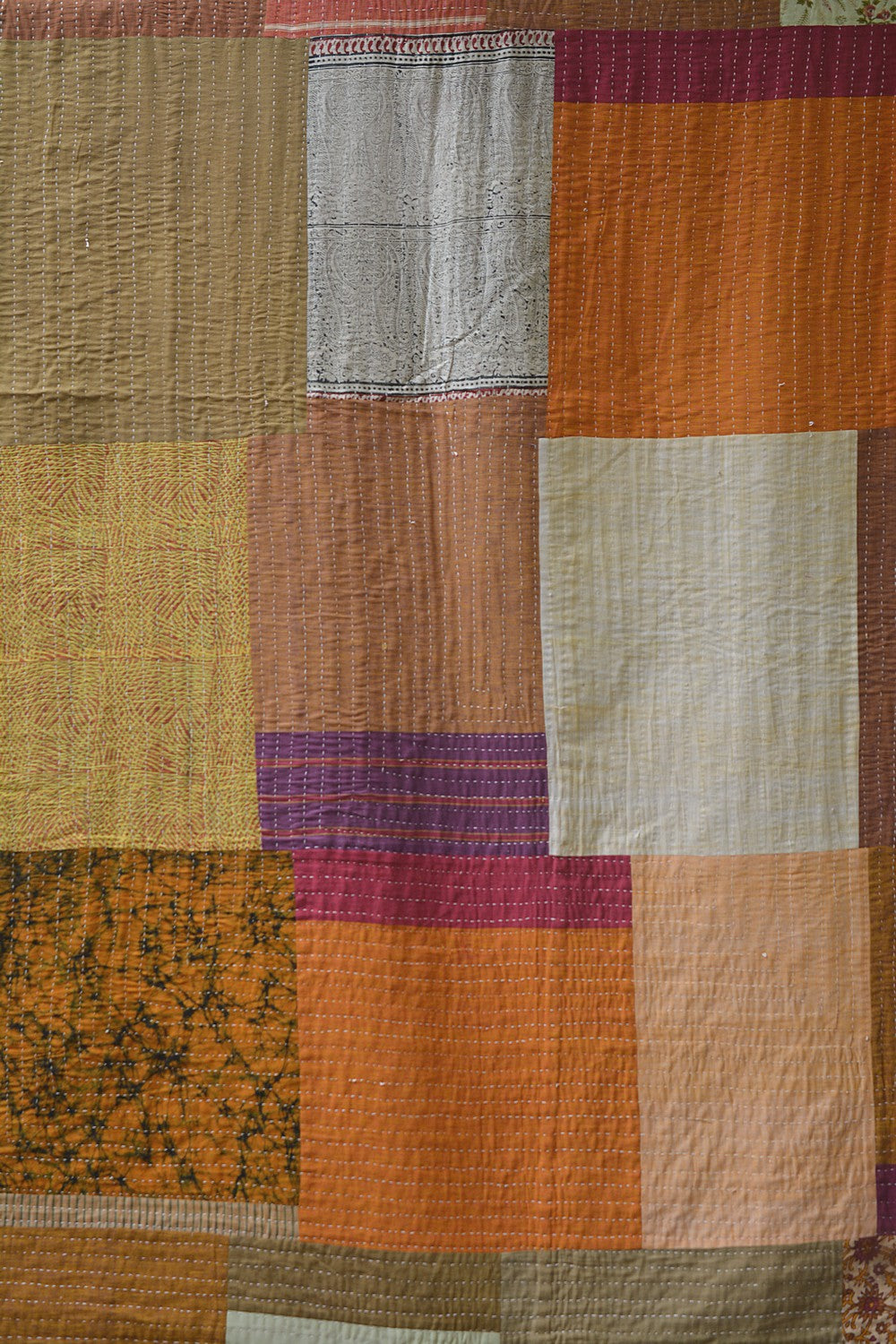 Hand-Quilted Khadi Bedspread | Purpose | 63” x 89”