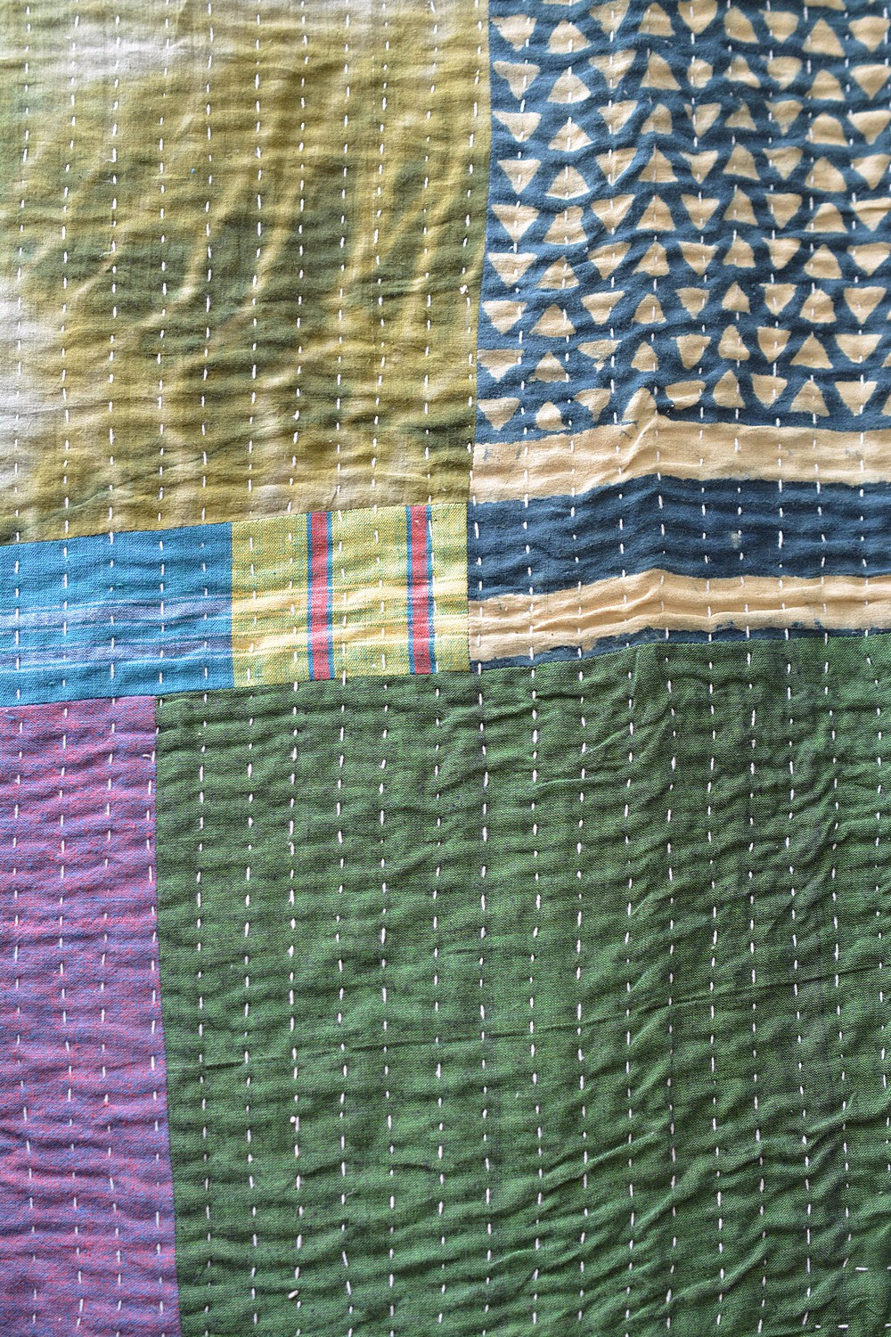 Hand-Quilted Khadi Bedspread | Ground | 94” x 107”
