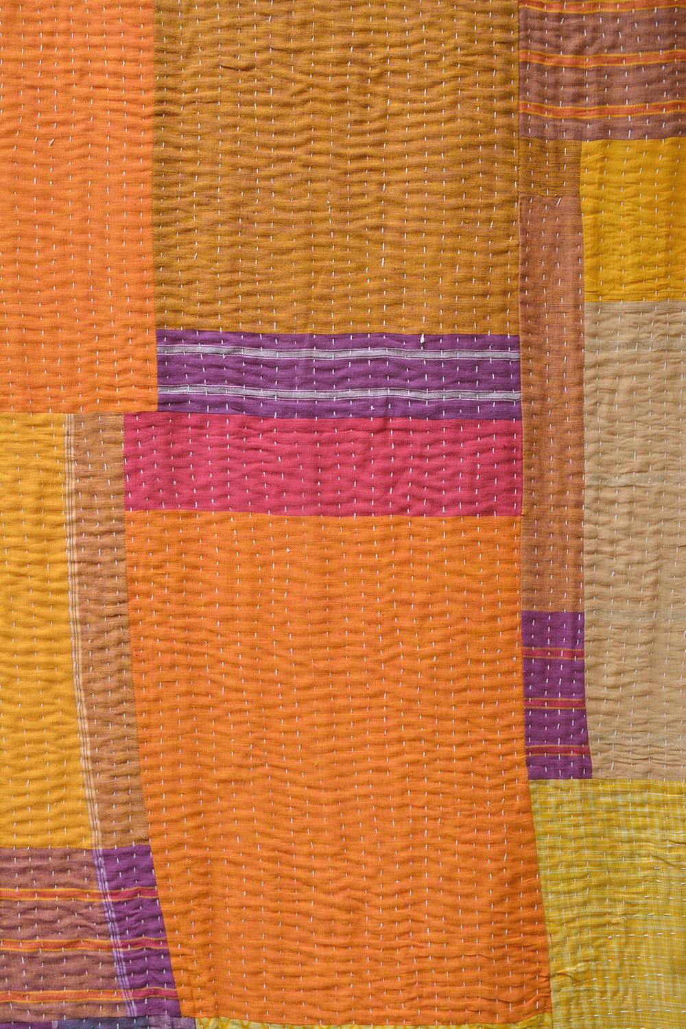 Hand-Quilted Khadi Bedspread | Ground | 96” x 110”