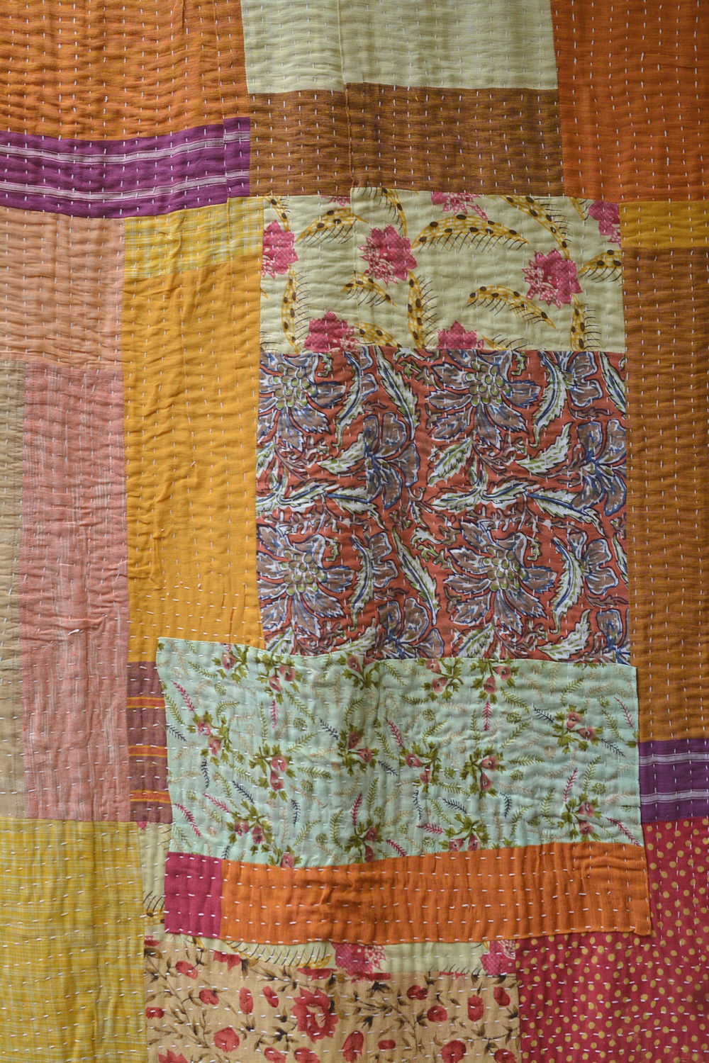 Hand-Quilted Khadi Bedspread | Ground | 96” x 110”