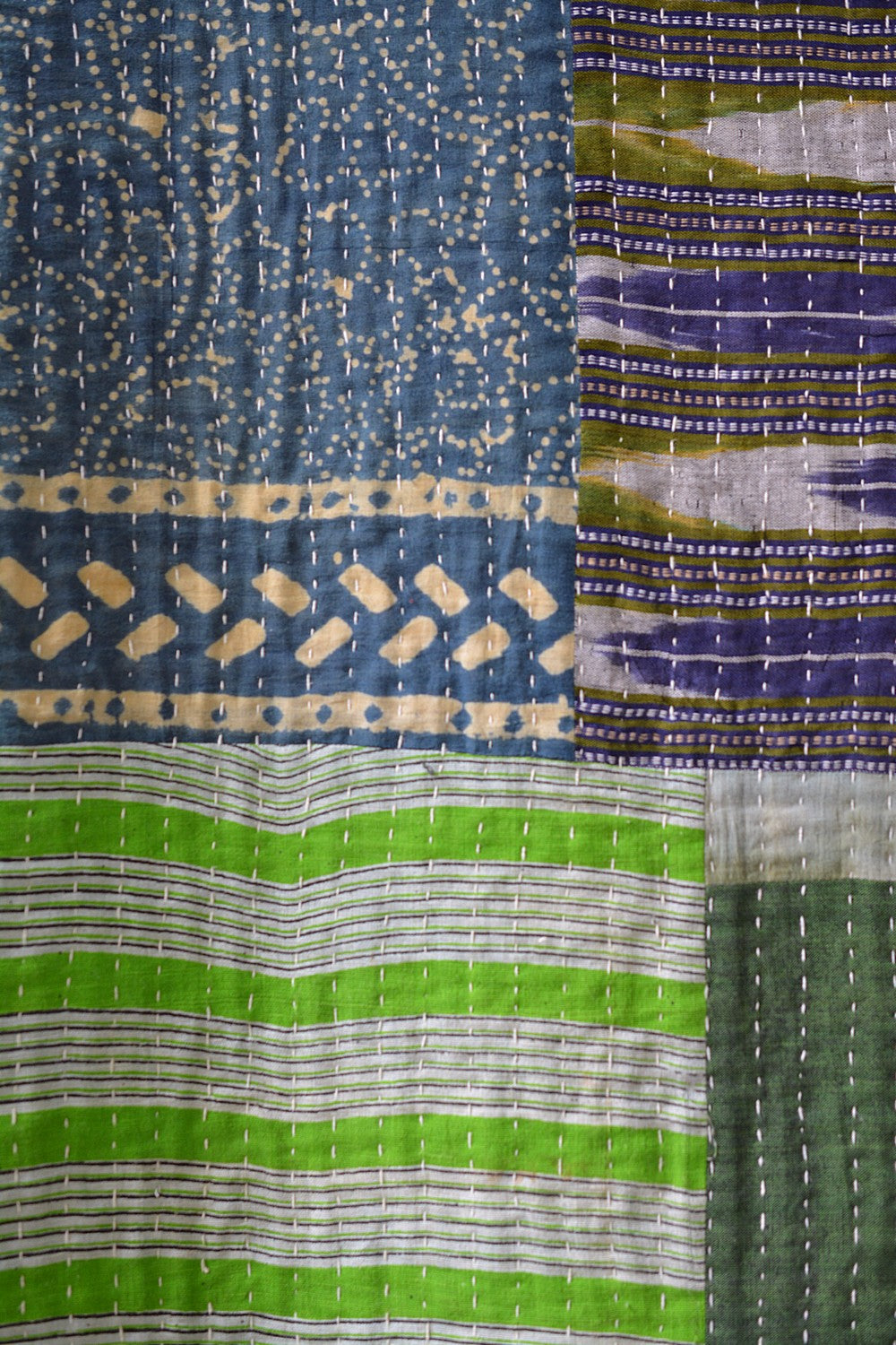 Hand-Quilted Khadi Bedspread | Ground | 94” x 107”