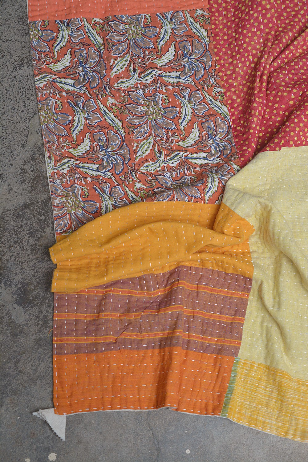 Hand-Quilted Khadi Bedspread | Ground | 96” x 110”