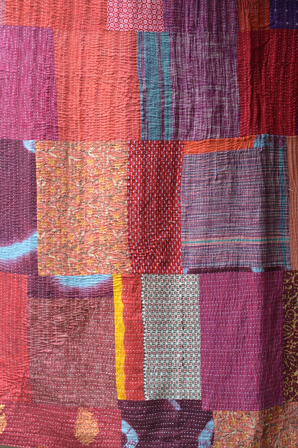 Hand-Quilted Khadi Bedspread | Purpose | 88” x 108”