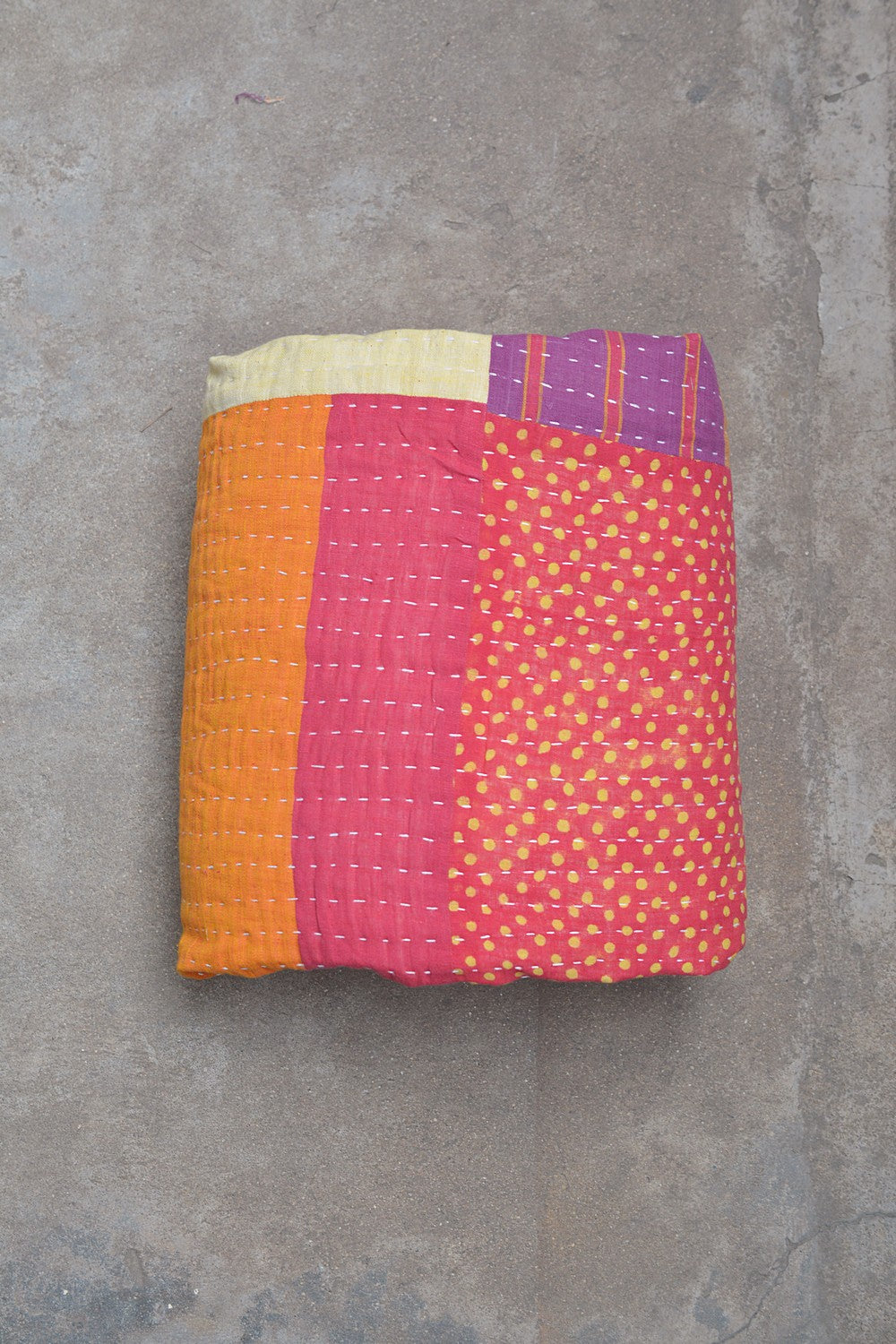 Hand-Quilted Khadi Bedspread | Ground | 96” x 110”