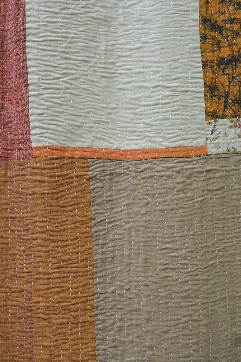 Hand-Quilted Khadi Bedspread | Layer | 63” x 88”