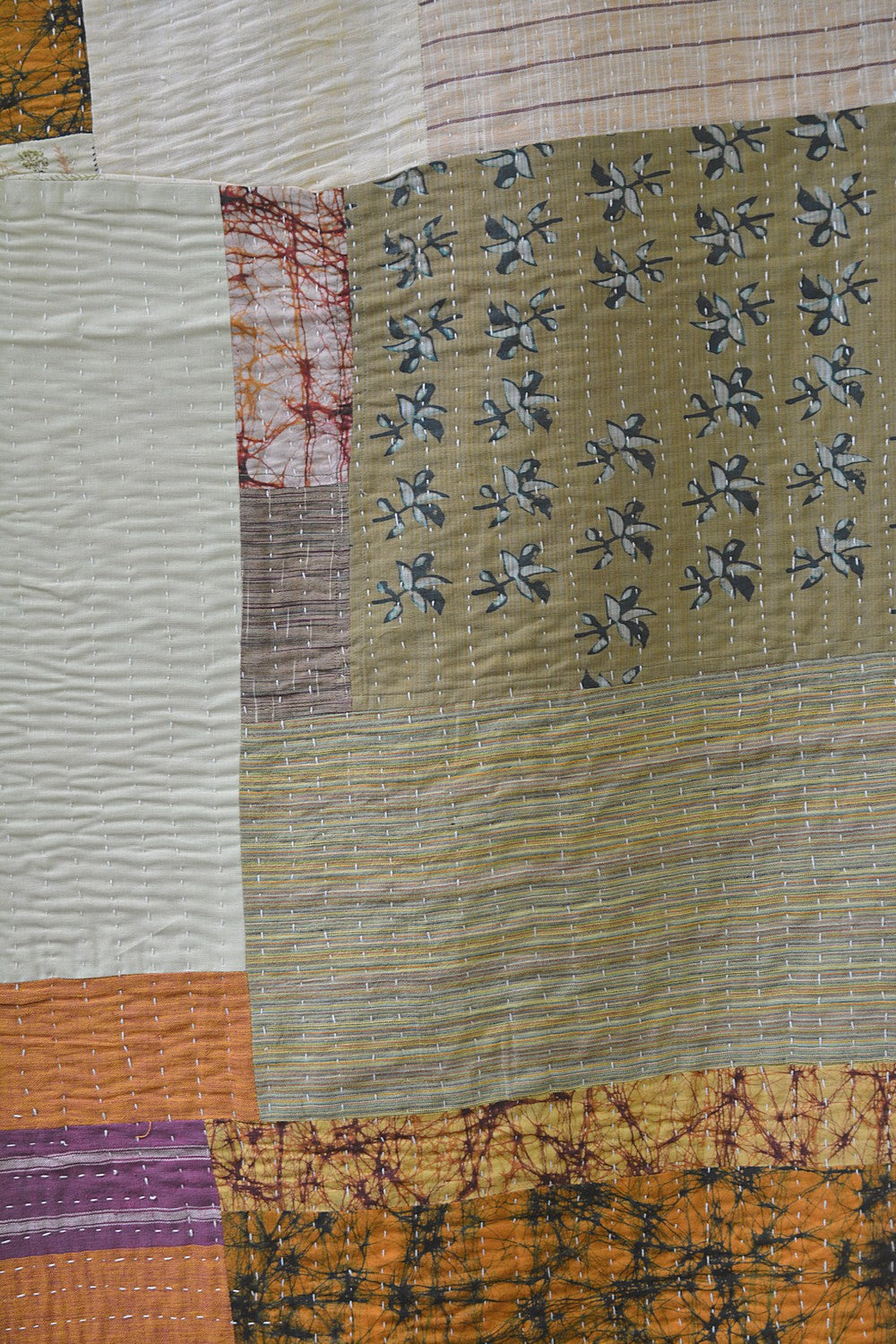 Hand-Quilted Khadi Bedspread | Layer | 63” x 88”