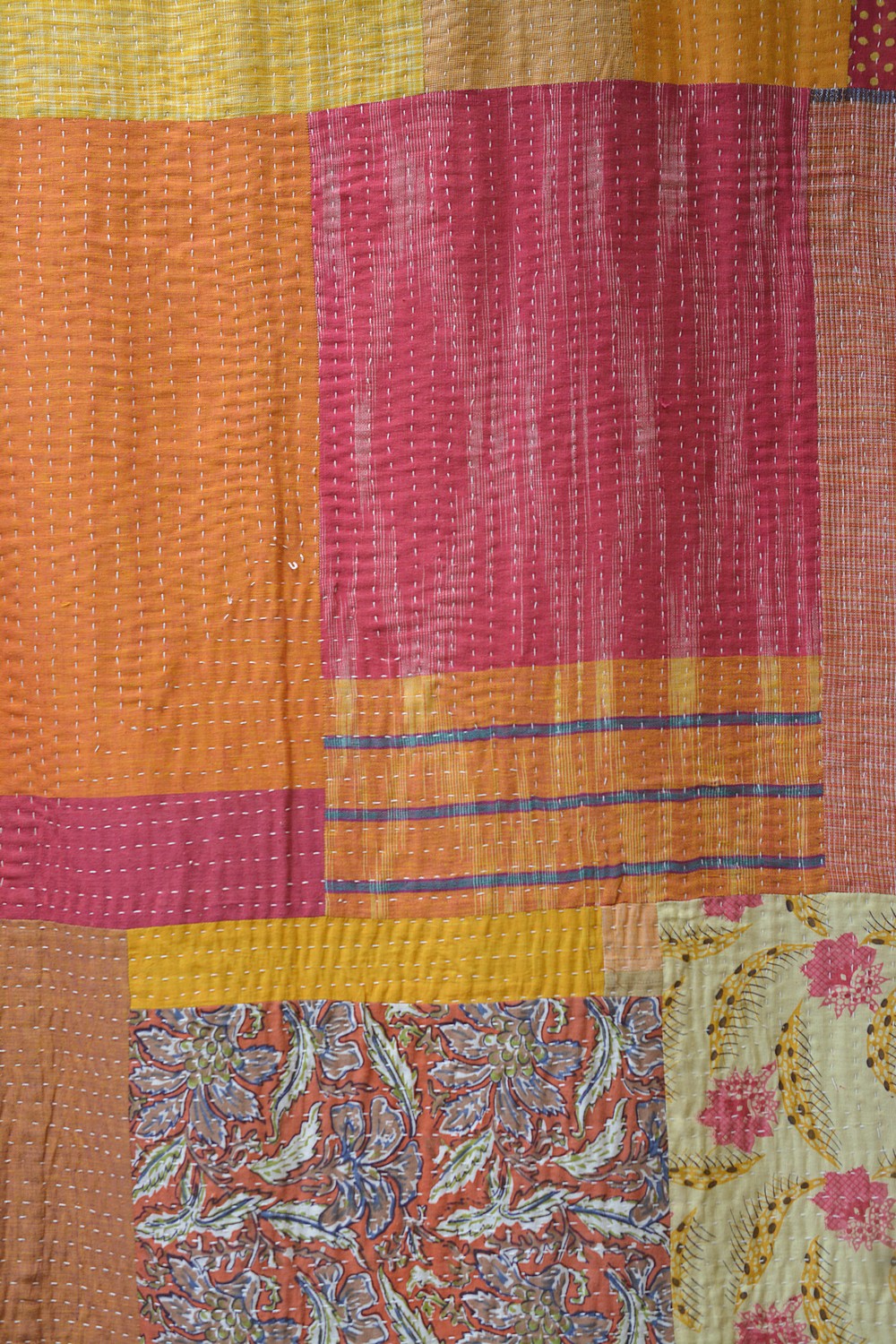 Hand-Quilted Khadi Bedspread | Layer | 90” x 110”