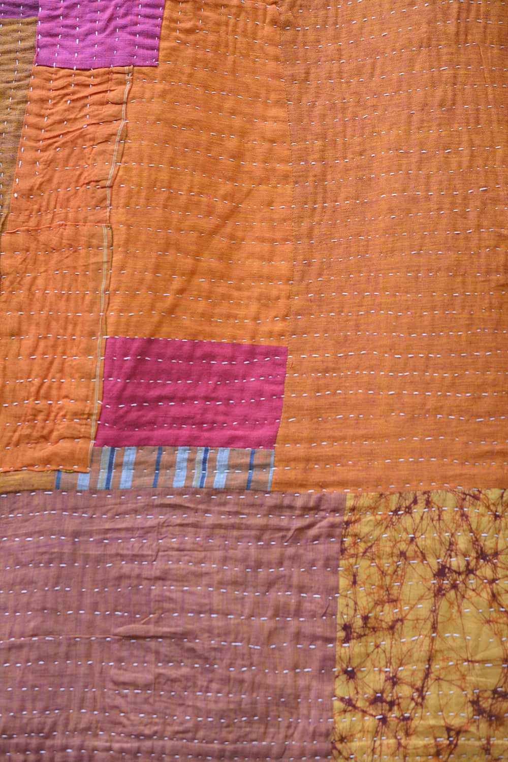 Hand-Quilted Khadi Bedspread | Layer | 63” x 88”