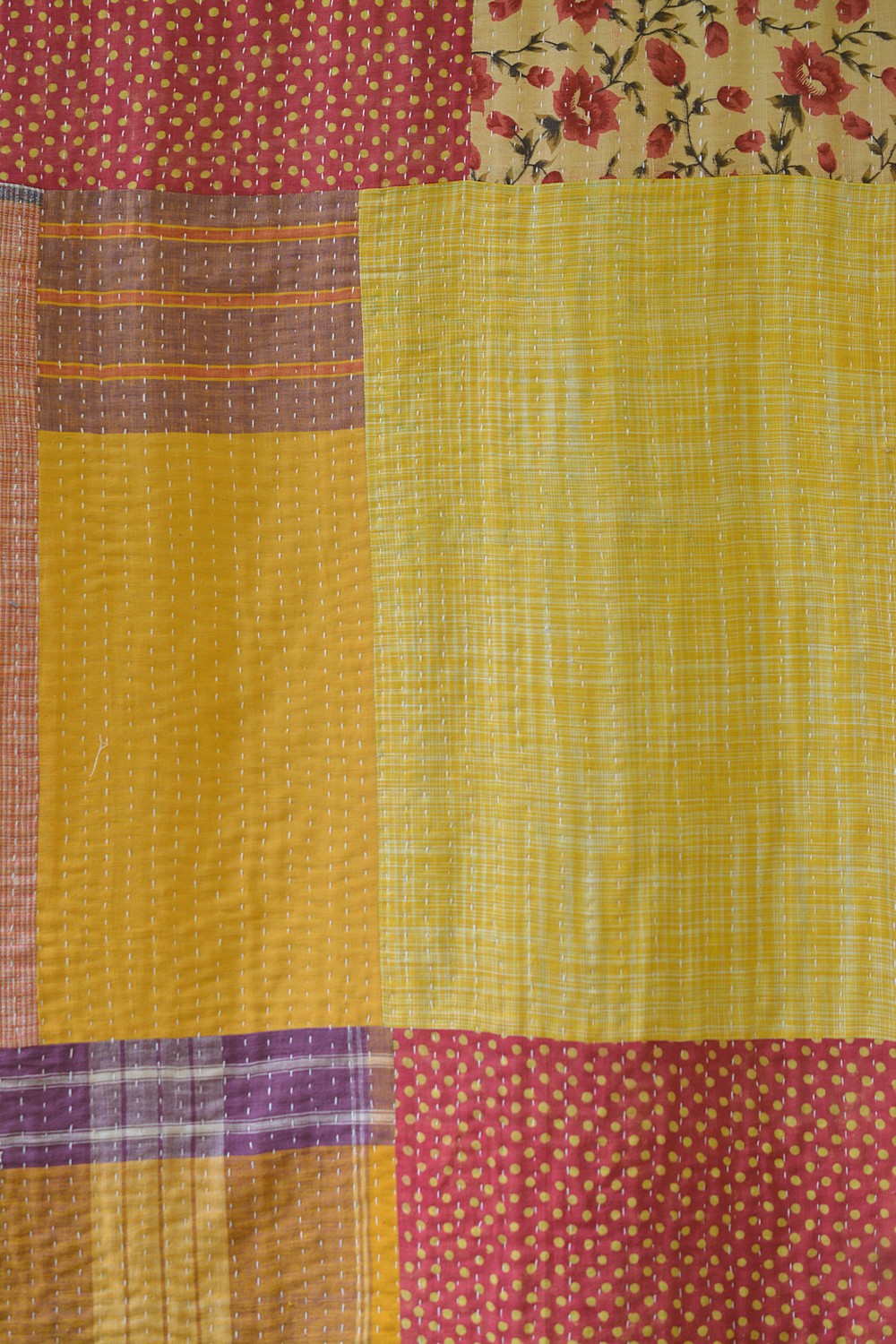 Hand-Quilted Khadi Bedspread | Layer | 90” x 110”