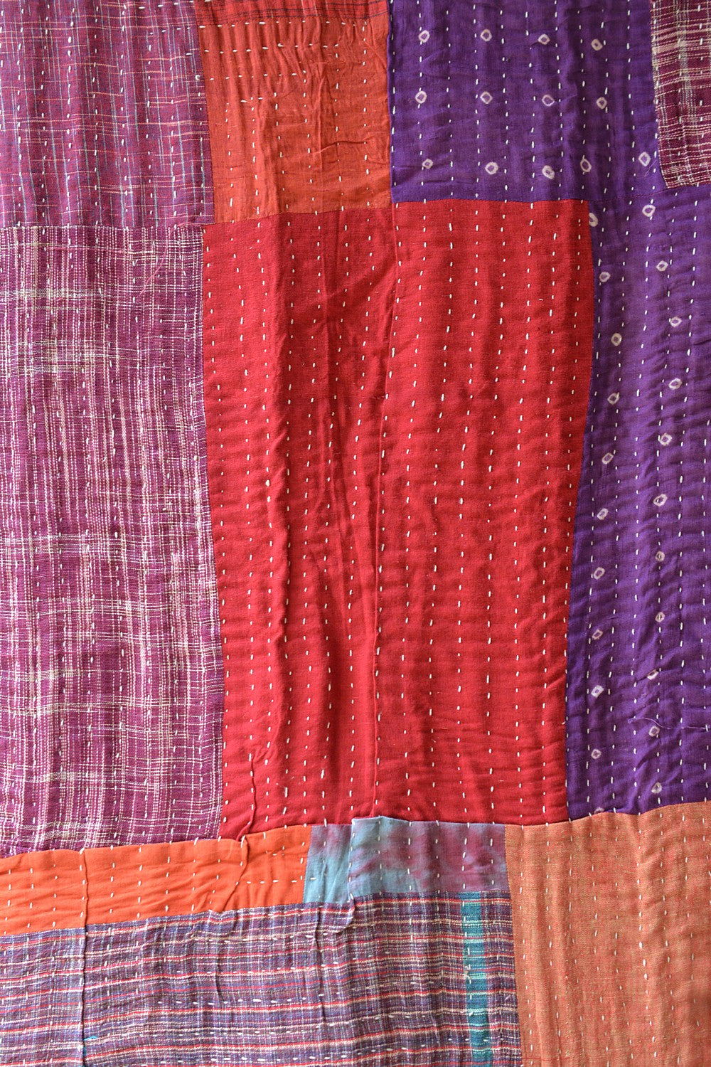 Hand-Quilted Khadi Bedspread | Purpose | 88” x 108”