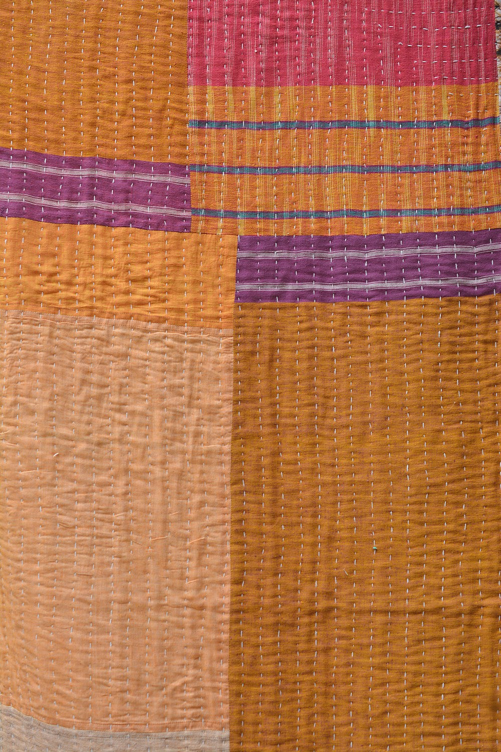 Hand-Quilted Khadi Bedspread | Propose | 62” x 90”