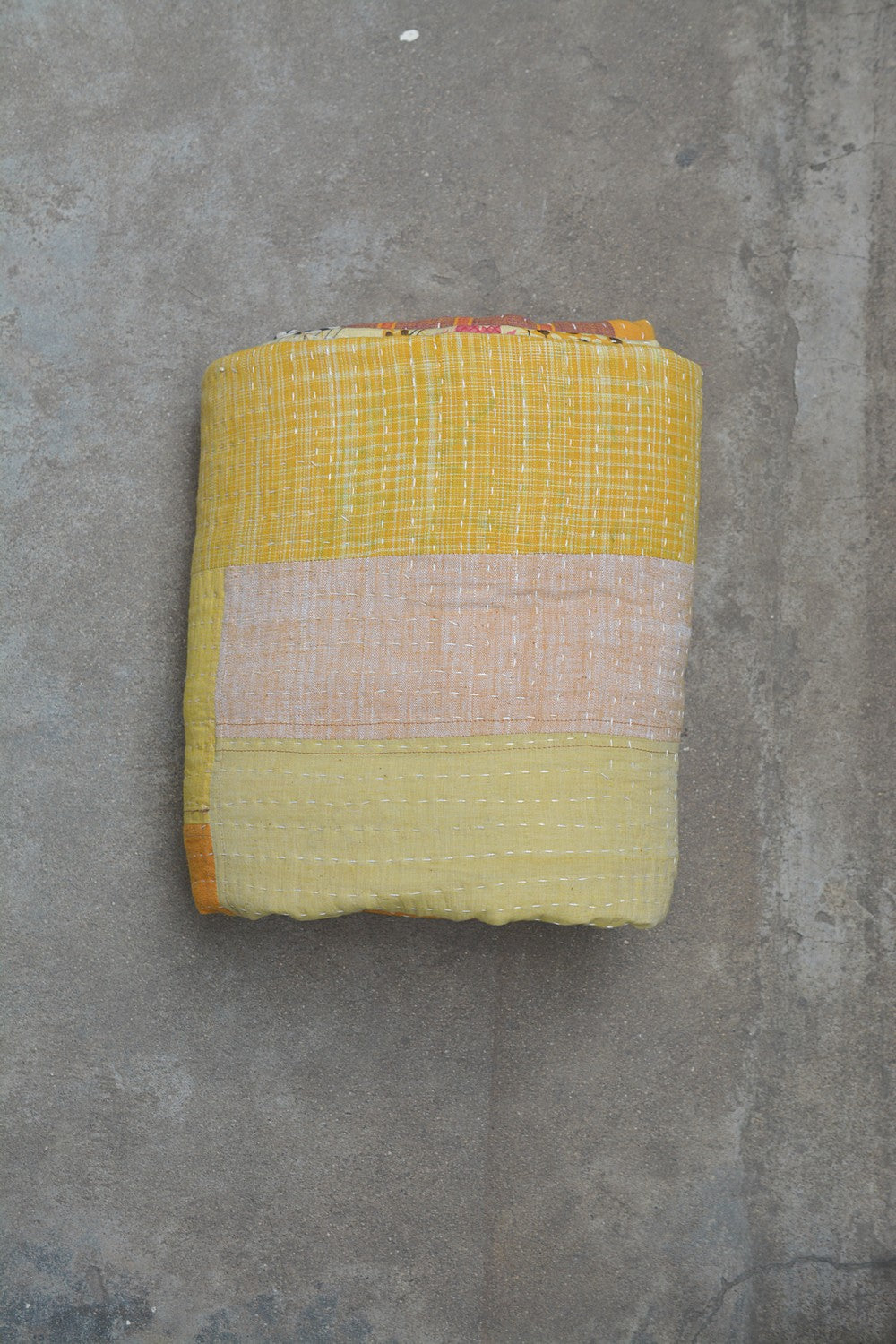 Hand-Quilted Khadi Bedspread | Layer | 90” x 110”