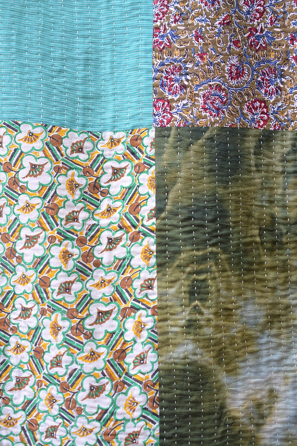 Hand-Quilted Khadi Bedspread | Gather | 60” x 98”